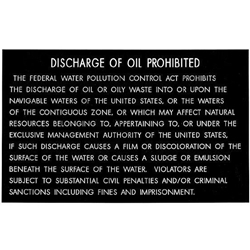 Oil Discharge Plaque